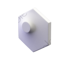3D Дизайнерская панель из гипса HEKSA-dots, в покрытии PLATINUM ГЛЯНЕЦ, 200x173x27 мм, 0,026м2, 38,5