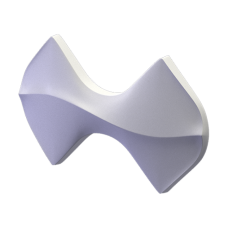 3D Дизайнерская панель из гипса FLIP (PLATINUM ГЛЯНЕЦ), 330x188x28 мм, 0,0372м2, 26,9 шт. в 1 м2