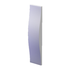 3D Дизайнерская панель из гипса STREAM big (PLATINUM ПАТИНА), 537x130x40мм, 0,0698м2, 19.39 шт.в м2