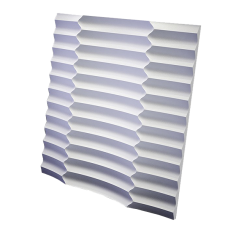 3D Дизайнерская панель из гипса RUFFLE PLATINUM ПАТИНА, 600х600мм, 0,36м2
