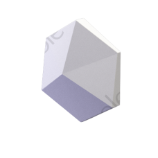 3D Дизайнерская панель из гипса CUBE-Ex1, в покрытии PLATINUM МАТ, 200x173x35 мм, 0,026м2, 38,5 шт.