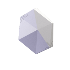 3D Дизайнерская панель из гипса CUBE-Ex2, в покрытии PLATINUM МАТ, 200x173x35 мм, 0,026м2, 38,5 шт.