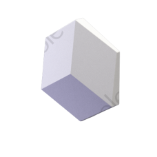 3D Дизайнерская панель из гипса CUBE-solo,в покрытии PLATINUM ПАТ,/СОФТ ТАЧ 200x173x35 мм, 0,026м2,